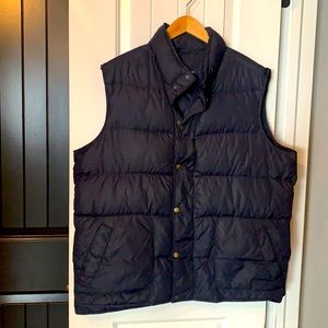 Lands’ End Men’s down vest- Navy - XL